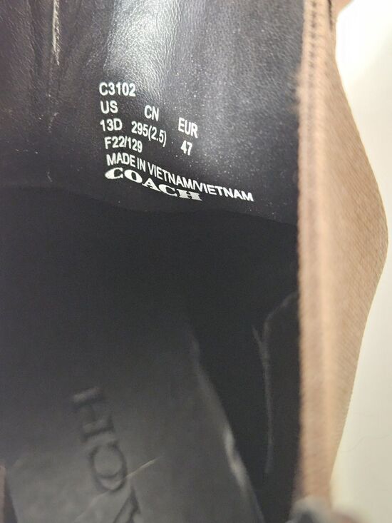 Coach Graham Chelsea Boot Leather Ankle Boots Almond Toe Pull On Size Men\'s 13D main image 8